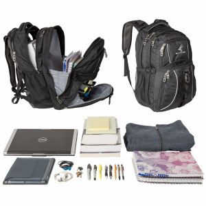 Exos Commuter Backpack - Black - School Contents